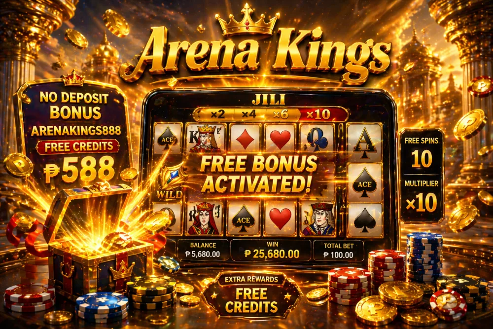 jili slot games no deposit bonus arenakings888